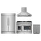 Forno 4-Piece Appliance Package - 48-Inch Galiano French Door Dual Fuel Range, Wall Mount Range Hood, 60-Inch Refrigerator, and Dishwasher in Stainless Steel