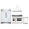Forno 4-Piece Appliance Package - 48-Inch Galiano French Door Dual Fuel Range, Wall Mount Range Hood, 60-Inch Refrigerator, and Dishwasher in White with Antique Brass Trim