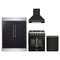 Forno 4-Piece Appliance Package - 30-Inch Galiano French Door Gas Range, Wall Mount Range Hood, 60-Inch Refrigerator, and Dishwasher in Black with Antique Brass Trim