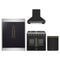 Forno 4-Piece Appliance Package - 36-Inch Galiano French Door Gas Range, Wall Mount Range Hood, 60-Inch Refrigerator, and Dishwasher in Black with Antique Brass Trim