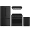 Thor Kitchen 4-Piece Appliance Package - 36-Inch Natural Gas Range, French Door Refrigerator, Under Cabinet Hood, & Dishwasher in Black