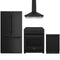 Thor Kitchen 4-Piece Appliance Package - 30-Inch Natural Gas Range, French Door Refrigerator, Wall Mount Hood, & Dishwasher in Black