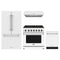 Thor Kitchen 4-Piece Appliance Package - 36-Inch Propane Gas Range, Counter-Depth Refrigerator, Under Cabinet Hood, & Dishwasher in White