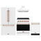 Gordon Ramsay by Thor Kitchen 4-Piece Appliance Package - 30-Inch Electric Range, Counter-Depth Refrigerator, Wall Mount Hood, & Dishwasher in White with Rose Gold Trim