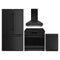 Gordon Ramsay by Thor Kitchen 4-Piece Appliance Package -  36-Inch Electric Range, Wall Mount Range Hood, 36-Inch French Door Refrigerator, and Dishwasher in Black