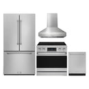 Gordon Ramsay by Thor Kitchen 4-Piece Appliance Package -  36-Inch Electric Range, Wall Mount Range Hood, 36-Inch French Door Refrigerator, and Dishwasher in Stainless Steel