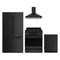 Gordon Ramsay by Thor Kitchen 4-Piece Appliance Package - 30-Inch Propane Gas Range, Counter-Depth Refrigerator, Wall Mount Hood, & Dishwasher in Matte Black