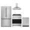 Gordon Ramsay by Thor Kitchen 4-Piece Appliance Package - 30-Inch Propane Gas Range, Counter-Depth Refrigerator, Wall Mount Hood, & Dishwasher in Stainless Steel
