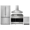 Gordon Ramsay by Thor Kitchen 4-Piece Appliance Package -  48-Inch Natural Gas Range, Wall Mount Range Hood, 36-Inch French Door Refrigerator, and Dishwasher in Stainless Steel