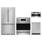 Gordon Ramsay by Thor Kitchen 4-Piece Appliance Package - 30-Inch Induction Range, Counter-Depth Refrigerator, Dishwasher, & Microwave Drawer in Stainless Steel