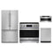 Gordon Ramsay by Thor Kitchen 4-Piece Appliance Package - 36-Inch Induction Range, Counter-Depth Refrigerator, Dishwasher, & Microwave Drawer in Stainless Steel