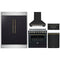 Forno 5-Piece Appliance Package - 36-Inch Electric Range, Wall Mount Range Hood, 60-Inch Refrigerator, Dishwasher, and 30-Inch Microwave Drawer in Black with Antique Brass Handle