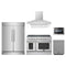 Forno 5-Piece Appliance Package - 48-Inch Electric Range, Wall Mount Range Hood, 60-Inch Refrigerator, Dishwasher, and 24-Inch Microwave Drawer in Stainless Steel