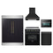 Forno 5-Piece Appliance Package - 30-Inch Electric Range, Wall Mount Range Hood, 60-Inch Refrigerator, Dishwasher, and 24-Inch Microwave Oven in Black with Antique Brass Trim
