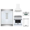 Forno 5-Piece Appliance Package - 30-Inch Electric Range, Wall Mount Range Hood, 60-Inch Refrigerator, Dishwasher, and 30-Inch Microwave Oven in White with Antique Brass Trim