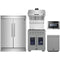 Forno 5-Piece Pro Appliance Package - 30-Inch Gas Range, 60-Inch Pro-Style Refrigerator, Wall Mount Hood with Backsplash, 24-Inch Microwave Drawer, & 3-Rack Dishwasher in Stainless Steel