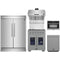 Forno 5-Piece Pro Appliance Package - 30-Inch Gas Range, 60-Inch Pro-Style Refrigerator, Wall Mount Hood with Backsplash, 24-Inch Microwave Oven, & 3-Rack Dishwasher in Stainless Steel