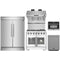 Forno 5-Piece Pro Appliance Package - 36-Inch Gas Range, 60-Inch Pro-Style Refrigerator, Wall Mount Hood with Backsplash, 24-Inch Microwave Oven, & 3-Rack Dishwasher in Stainless Steel