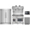 Forno 5-Piece Pro Appliance Package - 48-Inch Gas Range, 60-Inch Pro-Style Refrigerator, Wall Mount Hood with Backsplash, 24-Inch Microwave Drawer, & 3-Rack Dishwasher in Stainless Steel