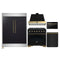 Forno 5-Piece Appliance Package - 36-Inch Dual Fuel Range, Wall Mount Range Hood, 60-Inch Convertible Refrigerator with Modern Trim, Dishwasher, and 24-Inch Microwave Drawer in Black with Antique Brass Handle