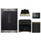 Forno 5-Piece Appliance Package - 36-Inch Dual Fuel Range, Wall Mount Range Hood, 60-Inch Convertible Refrigerator with Modern Grille Trim, Dishwasher, and 24-Inch Microwave Oven in Black with Antique Brass Trim