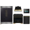Forno 5-Piece Appliance Package - 36-Inch Dual Fuel Range, Wall Mount Range Hood, 60-Inch Convertible Refrigerator with Modern Grille Trim, Dishwasher, and 24-Inch Microwave Oven in Black with Antique Brass Handle