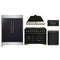 Forno 5-Piece Appliance Package - 48-Inch Dual Fuel Range, 60-Inch Convertible Refrigerator with Modern Trim, Dishwasher, and 30-Inch Microwave Drawer in Black with Antique Brass Handle