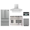 Forno 5-Piece Appliance Package - 48-Inch Dual Fuel Range, Wall Mount Range Hood, 36-Inch Refrigerator, Dishwasher, and 30-Inch Microwave Oven in Stainless Steel