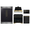 Forno 5-Piece Appliance Package - 36-Inch Gas Range, Wall Mount Range Hood, 60-Inch Convertible Refrigerator with Modern Grille Trim, Dishwasher, and 24-Inch Microwave Drawer in Black with Antique Brass Trim