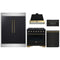 Forno 5-Piece Appliance Package - 36-Inch Gas Range, Wall Mount Range Hood, 60-Inch Convertible Refrigerator with Modern Trim, Dishwasher, and 30-Inch Microwave Drawer in Black with Antique Brass Trim