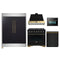Forno 5-Piece Appliance Package - 36-Inch Gas Range, Wall Mount Range Hood, 60-Inch Convertible Refrigerator with Modern Trim, Dishwasher, and 24-Inch Microwave Oven in Black with Antique Brass Handle