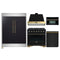 Forno 5-Piece Appliance Package - 36-Inch Gas Range, Wall Mount Range Hood, 60-Inch Convertible Refrigerator with Modern Trim, Dishwasher, and 30-Inch Microwave Oven in Black with Antique Brass Handle