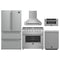 Forno 5-Piece Appliance Package - 36-inch Gas Range, Hood, Refrigerator, Dishwasher and 30-Inch Microwave Drawer in Stainless Steel