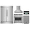 Forno 5-Piece Appliance Package - 36-inch Gas Range, Hood, Refrigerator, Dishwasher and 30-Inch Microwave Oven in Stainless Steel