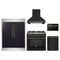 Forno 5-Piece Appliance Package - 36-Inch Gas Range, Wall Mount Range Hood, 60-Inch Refrigerator, Dishwasher, and 24-Inch Microwave Drawer in Black with Antique Brass Trim