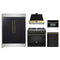 Forno 5-Piece Appliance Package - 36-Inch Gas Range, Wall Mount Range Hood, 60-Inch Convertible Refrigerator with Modern Trim, Dishwasher, and 30-Inch Microwave Oven in Black with Antique Brass Handle