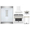 Forno 5-Piece Appliance Package - 36-inch Gas Range, Hood, Refrigerator, Dishwasher and 24-Inch Microwave Drawer in White