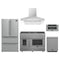 Forno 5-Piece Appliance Package - 48-Inch Gas Range, Wall Mount Range Hood, 36-Inch Refrigerator, Dishwasher, and 30-Inch Microwave Drawer in Stainless Steel