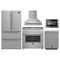 Forno 5-Piece Appliance Package - 36-inch Gas Range, Hood, Refrigerator, Dishwasher and 24-Inch Microwave Drawer in Stainless Steel