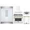 Forno 5-Piece Appliance Package - 36-inch Gas Range, Hood, Refrigerator, Dishwasher and 30-Inch Microwave Drawer in White