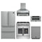 Forno 5-Piece Appliance Package - 30-Inch Galiano French Door Dual Fuel Range, Wall Mount Range Hood, 36-Inch Refrigerator, Dishwasher, and 30-Inch Microwave Drawer in Stainless Steel