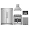 Forno 5-Piece Appliance Package - 30-Inch Galiano French Door Dual Fuel Range, Wall Mount Range Hood, 60-Inch Refrigerator, Dishwasher, and 24-Inch Microwave Oven in Stainless Steel
