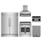 Forno 5-Piece Appliance Package - 30-Inch Galiano French Door Dual Fuel Range, Wall Mount Range Hood, 60-Inch Refrigerator, Dishwasher, and 30-Inch Microwave Oven in Stainless Steel