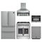 Forno 5-Piece Appliance Package - 30-Inch Galiano French Door Dual Fuel Range, Wall Mount Range Hood, 36-Inch Refrigerator, Dishwasher, and 24-Inch Microwave Oven in Stainless Steel
