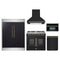 Forno 5-Piece Appliance Package - 36-Inch Galiano French Door Dual Fuel Range, Wall Mount Range Hood, 60-Inch Refrigerator, Dishwasher, and 30-Inch Microwave Oven in Black with Antique Brass Trim