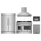 Forno 5-Piece Appliance Package - 48-Inch Galiano French Door Dual Fuel Range, Wall Mount Range Hood, 60-Inch Refrigerator, Dishwasher, and 24-Inch Microwave Oven in Stainless Steel