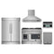 Forno 5-Piece Appliance Package - 48-Inch Galiano French Door Dual Fuel Range, Wall Mount Range Hood, 60-Inch Refrigerator, Dishwasher, and 30-Inch Microwave Oven in Stainless Steel