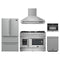 Forno 5-Piece Appliance Package - 48-Inch Galiano French Door Dual Fuel Range, Wall Mount Range Hood, 36-Inch Refrigerator, Dishwasher, and 24-Inch Microwave Oven in Stainless Steel