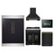 Forno 5-Piece Appliance Package - 30-inch Dual Fuel Range, Hood, Refrigerator, Dishwasher and 24-Inch Microwave Oven in Black with Antique Brass Trim