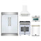 Forno 5-Piece Appliance Package - 30-inch Dual Fuel Range, Hood, Refrigerator, Dishwasher and 24-Inch Microwave Oven in White with Antique Brass Trim